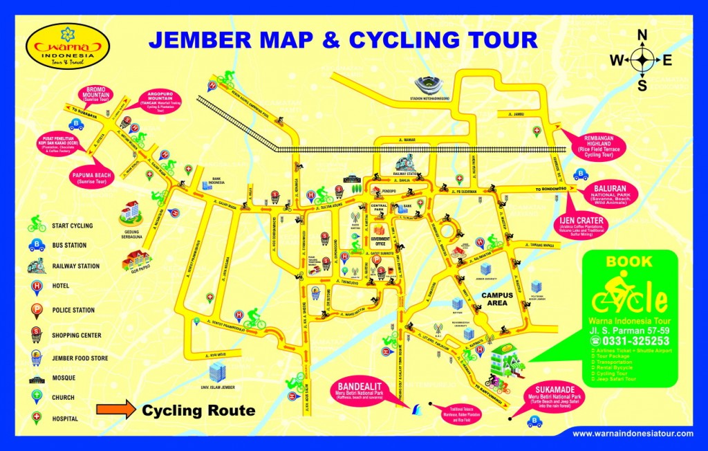 Jember Map & Cycling Tour